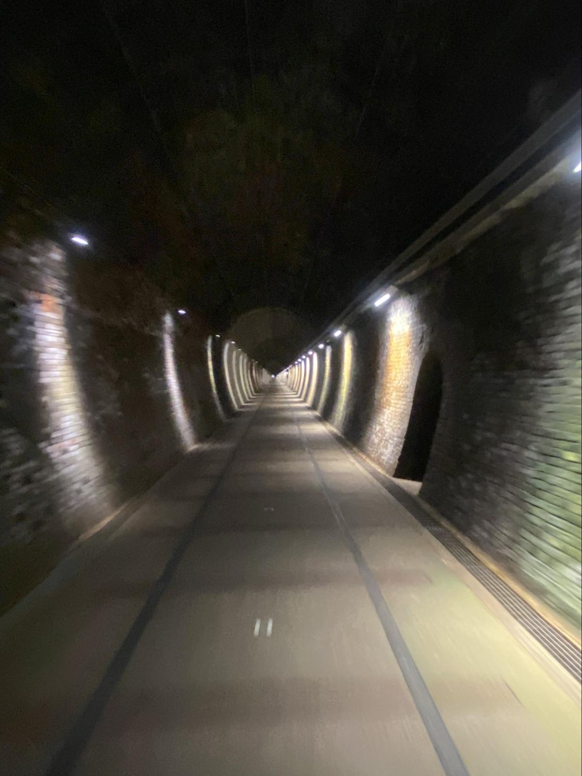Bike-only tunnel from the east coast to Fulong (left), the ridge road near Buyan Pavilion (middle), and Jiufen mountain village (right)